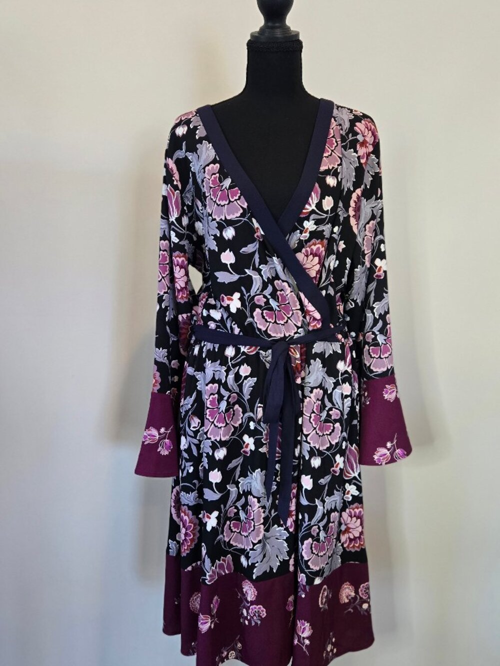 Floral Long Sleeve Dress with Bell Sleeves